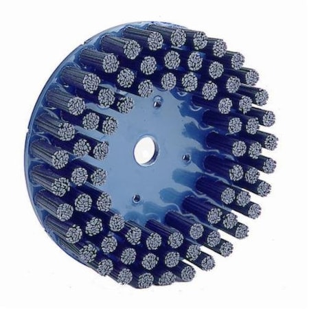 Nylox Disc Brush, Crimped Composite Back Rectangle Straight, 8 in Brush Dia, 7/8 in Center Hole, Silicon C 85920